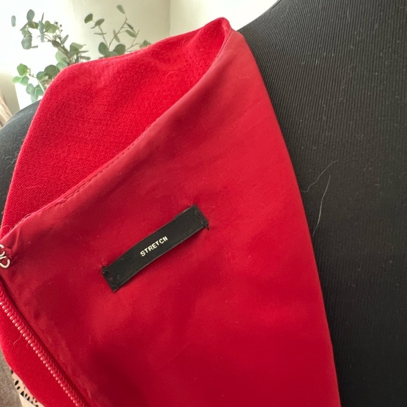 TALBOTS sleeves red stretch ponte shift dress - Picture 5 of 5